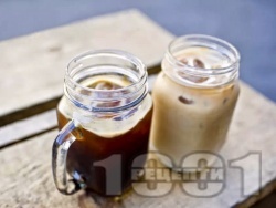 Студен чай лате с прясно мляко и мед - снимка на рецептата